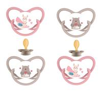 NIP Ciuccio in lattice naturale, taglia L, set da 4 pezzi, taglia 3, 16-32 mesi, made in Germany