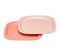 nip Eat Green Öko bio - Set di 2 piatti per bambini, senza melamina e BPA, adatti per lavastoviglie e microonde, colore: Arancione