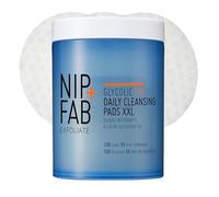 Nip+Fab Glycolic Fix Pads XXL, 100 Pezzi, Dischetti Viso Acido Glicolico | Peeling AHA Delicato, Acido Ialuronico Idratante, Estratto di Margherita Blu Lenitiva, Trattamento Viso Quotidiano