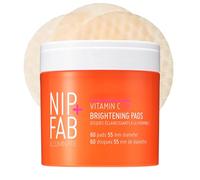 Nip+Fab Vitamin C Fix Pads, Dischetti Viso Illuminanti Anti-Età, 60 Pezzi | Estratto di Caffè Energizzante, Tè Verde Antiossidante, Formula Levigante e Uniformante, Trattamento Giorno e Notte