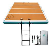 Niphean Dock gonfiabile da 305 cm per 5 - 6 persone e amici - gonfiaggio/svuotamento rapido, isola da piscina XXL, con superficie antiscivolo per piscina, lago, spiaggia e mare