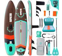 Niphean (Extra Grande) Tavola SUP Gonfiabile per 2+1 Persone/Famiglia, Stand Up Paddle Board con (Facile per Principianti) StabilTrac Pinna, Custodia Impermeabile, SUP Gonfiabile Adulti, Idee Regalo