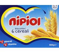 Nipiol Biscottini 6 Cereali con Minerali e Vitamine - 800 g x 6 Confezioni