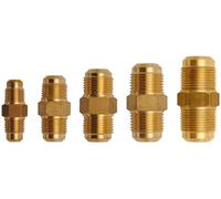 Niples | Giunti Diritti a Cartella Maschio/Maschio per Sistemi di Refrigerazione e Condizionamento Completo di Dadi Svasati (5/8" x 5/8")