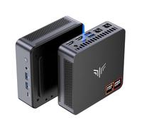 NiPoGi AM21 Mini PC АMD Ryzen 7 8745HS (8C/16T/Zen4, fino a 4,9 GHz) 32 GB (2 x 16 GB) DDR5 1 TB SSD, mini computer con W11 PRO|AMD Radeon 780M | 4K 4 schermo|WiFi 6|Dual LAN per ufficio, design e