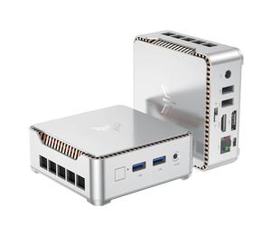 NiPoGi E2 Mini PC W-11 Pro,Ιntel Alder Lake-N97 (fino a 3,6 GHz), 16GB DDR4 512GB M.2 SSD Mini Desktop Computer 4K@60Hz Dual Display, HDMI 2.0, DP, Dual WiFi, Supporto VESA per scuola, ufficio