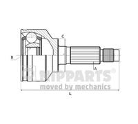 NIPPARTS Giunto Anteriore Radiale Per KIA Rio Station Wagon DC