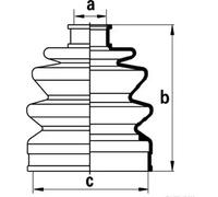 NIPPARTS J2883004 Kit cuffia, semiasse