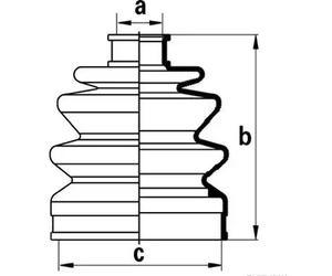 NIPPARTS J2883004 Kit cuffia, semiasse