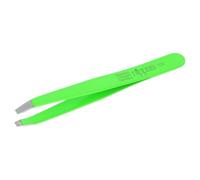 nippes Solingen 709 Pinzetta con punta angolata | Acciaio inossidabile | Verde | Lunghezza 9,5 cm | Pinzetta per sopracciglia | Per la rimozione precisa dei peli | Prodotto in Germania