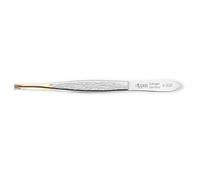 nippes Solingen, Pinzetta con punta dritta in acciaio nichelato e punta dorata 9 cm, argento, 1 pezzo