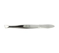 nippes Solingen Pinzette con punta obliqua nichelata, lunghezza 9 cm, pinzette oblique, per una depilazione precisa in argento, pinzetta classica, 1 pezzo (confezione da 1)