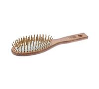 nippes Solingen Spazzola per capelli pneumatica antistatica, manico in faggio cerato, perni in legno speciale stimolano la circolazione sanguigna, districano i capelli senza danneggiarli, grande,