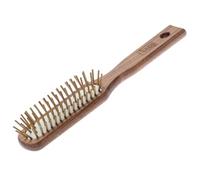 nippes Solingen Spazzola pneumatica antistatica a 5 file, perni in legno, manico in faggio cerato, stimola la circolazione sanguigna, districare i capelli senza danneggiarli, allungata, stretta