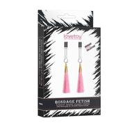 Nipple Clamps Pinzette Strizza Capezzoli Regolabili con Pendaglio a Frange ROSA