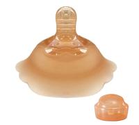 Nipple Shield, Silicone Breast Cover, Reusable Nipple Protector, Gentle SoothingRelief for Breastfeeding Mothers for Nursing Baby at Home or During Postpartum Care, Brown