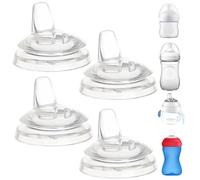 Nippli con beccuccio compatibile con bottiglie naturali Philips Avent, beccuccio My Grippy e Natural Trainer Sippy Cup, beccucci di ricambio in morbido silicone trasparente per uso alimentare, a prova