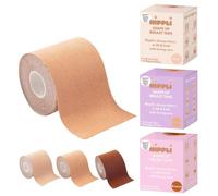 Nippli Shape Up Breast Tape - Nastro Seno Extra Largo & Resistente all'umidità - Copricapezzoli Seno 7,5 cm x 5 m, incl. 10 dischetti - Tape Seno per Un Sostegno Perfetto Senza Reggiseno