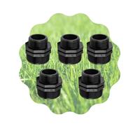 Nipplo di Riduzione Raccordo con Doppio Filetto Connettore per Tubi e Sistemi di Irrigazione, Nero - Orto Facile (5, 3/4" x 1/2")