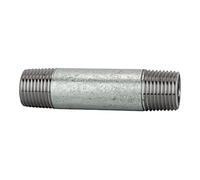Nipplo doppio per tubi, 23, AG/AG, in acciaio zincato ST 37-2, R 1 1/4, lunghezza 100,0 mm, pressione di lavoro max. 50 bar