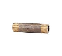 Nipplo doppio tubo, G 1 1/2, lunghezza 150 mm, pressione max. 10 bar, temperatura media/temperatura ambiente max. 90 °C, ottone lucido