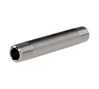Nipplo doppio tubo, R 3/4, lunghezza 80 mm, pressione max. 40 bar, acciaio inox 1.4571
