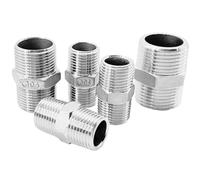 Nipplo esagonale con filettatura maschio da 1/8"-1" - Raccordo per tubi in acciaio inossidabile 304 per sistemi acqua/olio/aria(G1.2)