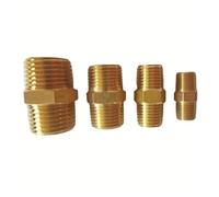 Nipplo esagonale, connettore con filettatura masch Stainless Steel Male Hex Nipple Fitting Pack of 5 Multiple Sizes for Water Home Garden(1l4 BSPT To 1l4 BSPT)