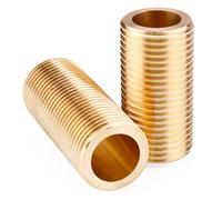 Nipplo filettato da 25 mm, 2 pezzi in ottone, tubo filettato lungo per connettori del serbatoio, lunghezza 80 m