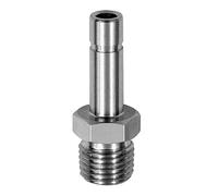 Nipplo filettato, R 1/4 a, ugello 6 mm, acciaio inox 1.4404