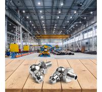 Nipplo Grasso 90 Gradi Lunga Durata per Lubrificazione Meccanica (5pz)