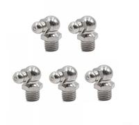 Nipplo idraulico per grasso, 5 pezzi, M8 x 1 mm, 90°, in ferro zincato, per lubrificazione di macchinari, design a pareti spesse ad alta durezza, macchine utensili per navi, macchine utensili