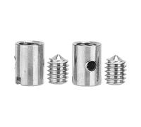 Nipplo per Cavo Senza Saldatura Robusto e Pratico Nipplo per Acceleratore Connessione per Moto e Scooter, Metallo Argento, Diametro Esterno 5 Mm, 0,2 Pollici, Confezione 2