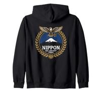 Nippon Japan Heritage Fuji Mountain Eagle Crest Felpa con Cappuccio