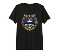 Nippon Japan Heritage Fuji Mountain Eagle Crest Maglietta Premium
