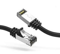 Nippon Labs 60CAT8-5-26BK - Cavo Ethernet Cat8 da 1,5 m, serie sottile, 2 GHz, 40 G, S/FTP, schermato 40 Gbps 2000 Mhz, cavo patch SFTP, Cat8 RJ45, da parete, esterno, per router, modem, ecc.