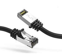 Nippon Labs 60CAT8-7-26BK Cavo Ethernet Cat8 2,1 m Slim Series - Nero | 2GHz, 40G, S/FTP - Cavo patch SFTP schermato 40Gbps 2000 Mhz, cavo Cat8 RJ45 - a parete, esterno per router, modem, ecc.