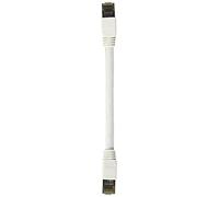 Nippon Labs Cavo Ethernet Cat 8 da 0,2 m, bianco, 2 GHz, 40 G, 24 AWG, S/FTP, cavo patch schermato SFTP da 40 Gbps, 2000 MHz, resistente, ad alta velocità, per rete LAN RJ45, da parete, esterno