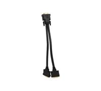 Nippon Labs DVI-ADT-1M2F-BK - Adattatore DVI-D a doppio collegamento, 1 m, adattatore pesante, colore: Nero