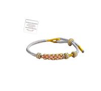 NIQIPOK Braccialetto con scritta "To My Granddaughter" "A Link That Can Never Be Undone Peach Blossom Bracelet for Woman" (lingua italiana non garantita), Adjustable, Corda, Corda