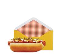 NIQUEA.D - Biglietto di auguri di buon compleanno, con hot dog fustellato (NB-0109)