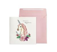 NIQUEA.D - Biglietto di auguri di compleanno, unicorno (NB-0062)