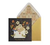 NIQUEA.D Biglietto per la festa della mamma, busta con fiori, include una busta unica e coordinata (NMD-0044)