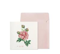 NIQUEA.D Biglietto per la festa della mamma, rosa e boccioli, include una busta unica e coordinata (NMD-0006)