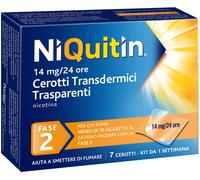 Niquitin 14 mg/24 ore Cerotti Transdermici Trasparenti 7 Cerotti
