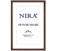 NiRa Cornice portafoto in legno massiccio, stretta, 25 x 50 cm, marrone, colore e dimensioni a scelta, cornice per poster, puzzle, collage fotografico HD074