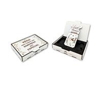 NIRALIS Scatola sorpresa da viaggio Disney | Chiave Disney personalizzata in legno | Carta regalo a forma di biglietto | Annuncio di viaggio a Disneyland | Regalo personalizzato comunione (bianco,
