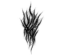 Nirbffo Adesivi per tatuaggi scuri, permanenti, per tatuaggi, trasferibili, nero, 5 fogli, grandi dimensioni, 15 x 21 cm, blu scuro