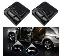 NIRBO 2 Pezzi di Luce per Emblema di Benvenuto per Porta Auto, luci Logo per proiettore, per Citroen DS DS4 DS5 DS6 DS7 DS3, Accessori per luci a LED Decorativi