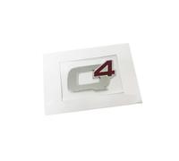 NIRBO Emblema della Copertura del Cofano del Cofano dell'auto con Lettera 3D, Lettere autoadesive per la Testa Anteriore cromata, per Alfa Romeo Giulia Stelvio,Silver-Q4
